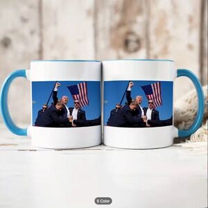 Trump Fight ONE Ceramic Coffee Mug Patriot Warrior Election